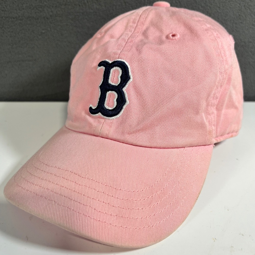 Twins Enterprise Boston Red Sox Kids Baseball Hat Pink Navy Blue B Logo Cap